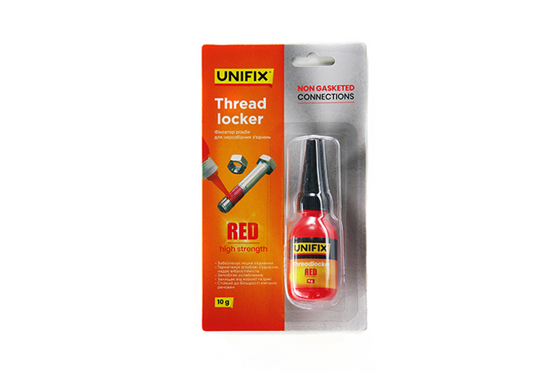 Фиксатор резьбы для неразборных соединений красный 10г UNIFIX