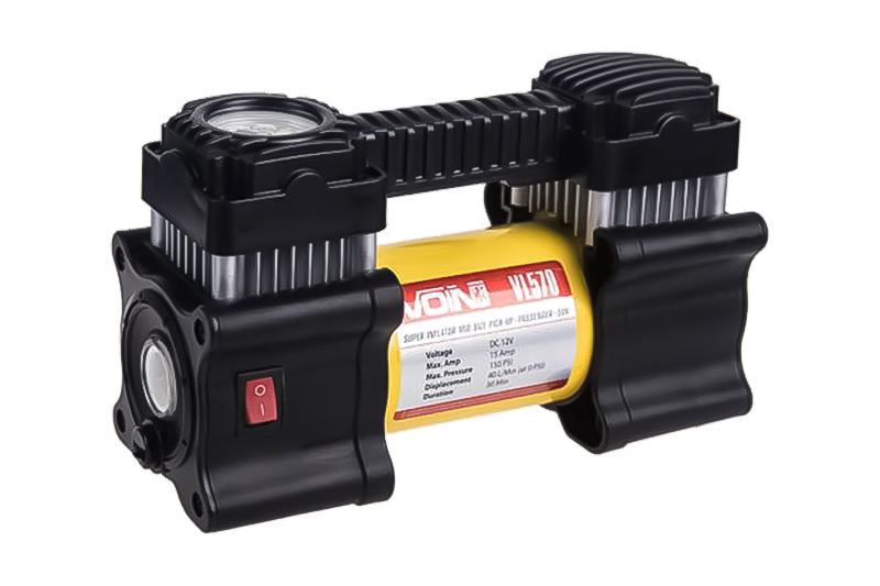 Автомобільний компресор 150psi 15A 40л/хв прикурювач ліхтар (VL-570) VOIN Компрессор автомобильный 150psi 15A 40л/мин прикуриватель фонарь (VL-570) VOIN