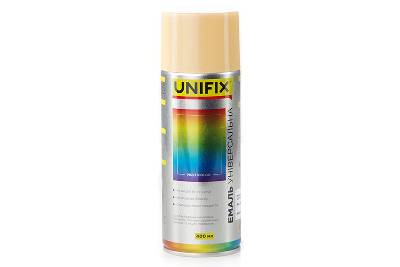 Эмаль акриловая универсальная RAL 1015 Слоновая кость гл. 400мл UNIFIX