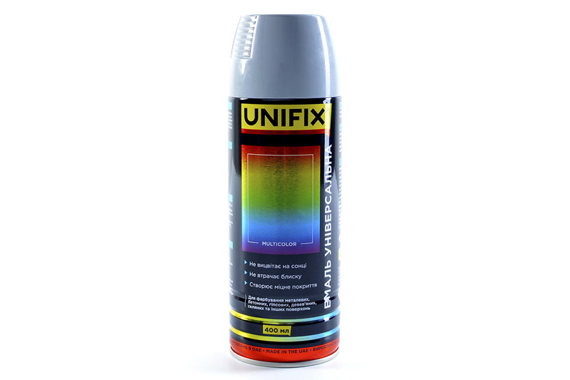 Эмаль универсальная акриловая премиум RAL7015 серый глянец сланец 400мл UNIFIX