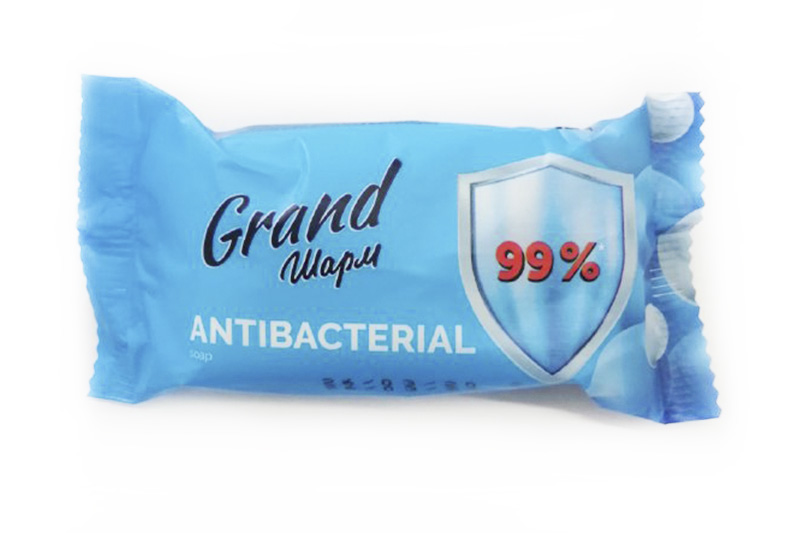 Мило туалетне тверде антибактеріальне ANTIBACTERIAL 100г Grand Шарм Мыло туалетное твёрдое антибактериальное ANTIBACTERIAL 100г Grand Шарм