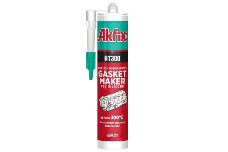 Силікон високотемпературний HT300 280мл/345гр (червоний) SA077 Akfix Силикон высокотемпературный HT300 280мл/345гр (красный) SA077 Akfix