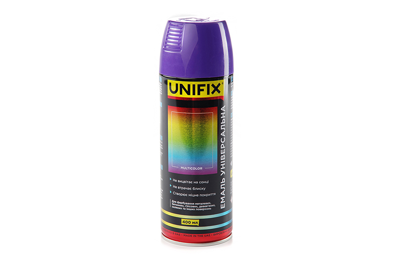 Эмаль универсальная акриловая премиум RAL 4005 Сине-сиреневый гл. 400мл UNIFIX
