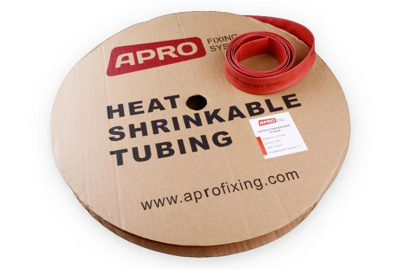 Термоусаживаемая трубка 20мм красная 100м APRO