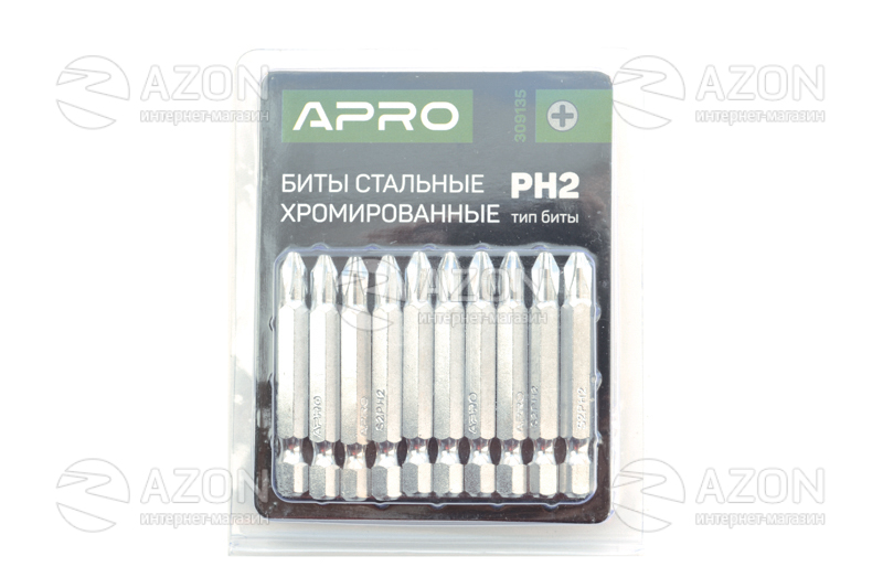 Біта РH2*50мм хром (10шт/уп) APRO Бита РH2*50мм хром (10шт/уп) APRO