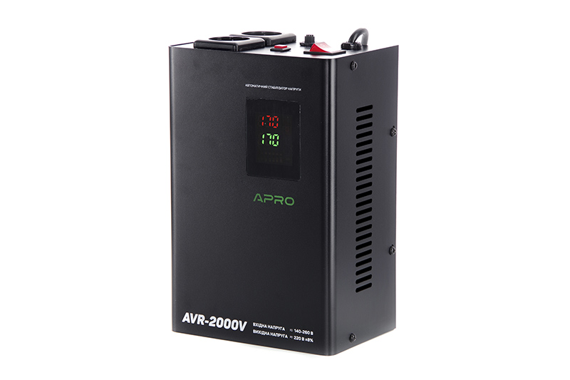 Стабілізатор напруги релейний AVR-2000V (підвісний) APRO Стабилизатор напряжения релейный AVR-2000V (подвесной) APRO