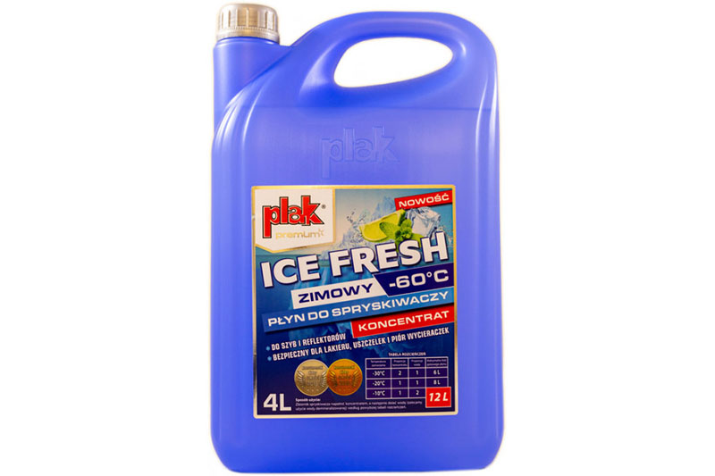 Рідина для склоомивача PLAK ICE FRESH 4л -60°C (омивач) концентрат ATAS Жидкости для стеклоомывателя PLAK ICE FRESH 4л -60°C (омыватель) концентрат ATAS