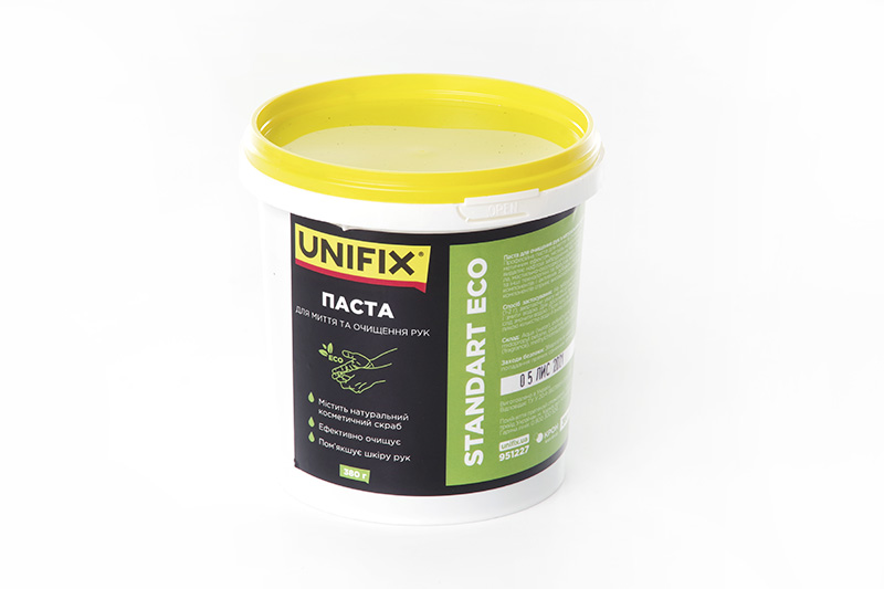 Паста для очищення рук Standart ECO 0,38кг UNIFIX Паста для очистки рук Standart ECO 0,38кг (ведерко) UNIFIX
