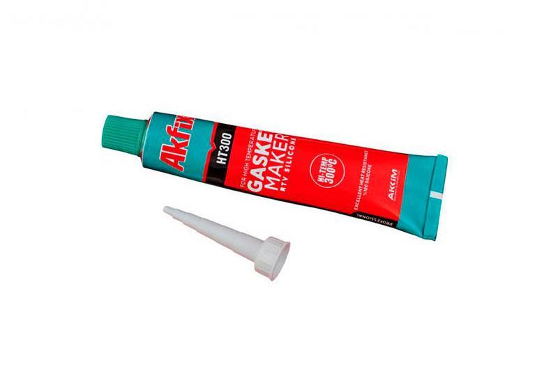 Силикон высокотемпературный в тюбике HT300 50гр (красный) Akfix