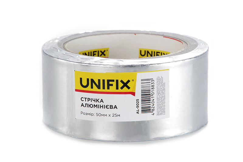 Стрічка клейка алюмінієва 50мм*25м UNIFIX Лента клейкая алюминиевая 50мм*25м UNIFIX