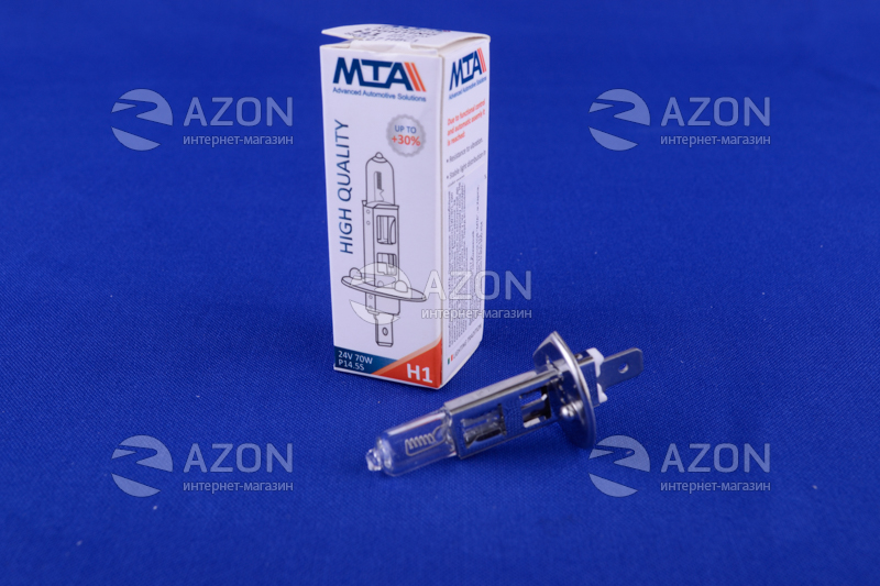 Лампа автомобільна H1 24V 70W P14.5S (ближня/дальня, протитуманна) MTA Лампа автомобильная H1 24V 70W P14.5S (ближняя/дальняя, противотуманная) MTA