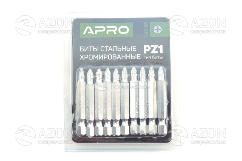 Біта РZ1*50мм хром (10шт/уп) APRO Бита РZ1*50мм хром (10шт/уп) APRO