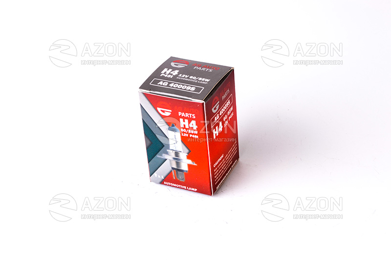 Лампа автомобильная H4 12V 60/55W P45T STD (ближняя/дальняя) AG AUTO PARTS Лампа автомобильная H4 12V 60/55W P45T STD (ближняя/дальняя) AG AUTO PARTS