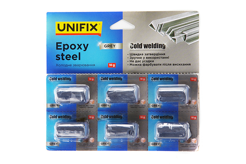 Холодная сварка серая 6*10г (блистер) UNIFIX