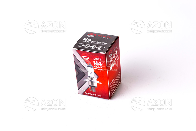 Лампа автомобильная H4 12V 100/90W P43T STD (ближняя/дальняя) AG AUTO PARTS Купить Лампа автомобильная H4 12V 100/90W P43T STD (ближняя/дальняя) AG AUTO PARTS