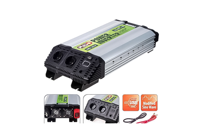 Перетворювач напруги 24V-220V 2000W USB-5V DC2.0A мод.хвиля клеми (IMU-2024) PULSO Преобразователь напряжения 24V-220V 2000W USB-5V DC2.0A мод.волна клеммы (IMU-2024) PULSO