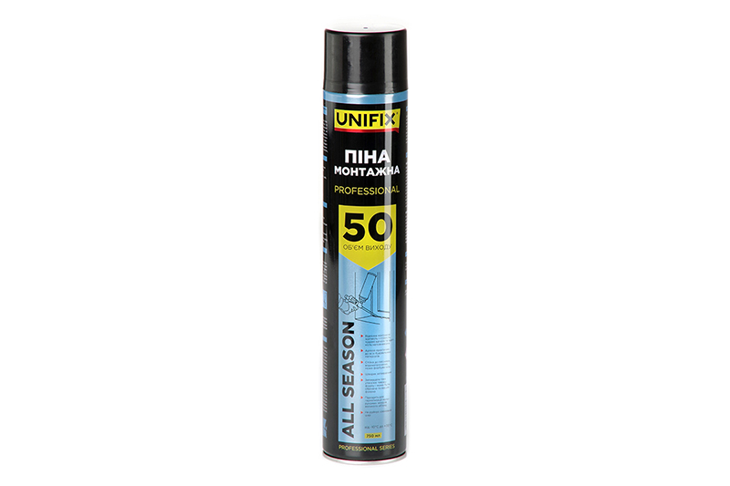 Профессиональная монтажная пена Всесезонная 50л 750мл UNIFIX