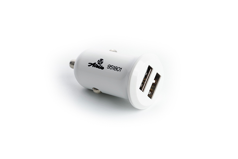 Автомобільний зарядний пристрій 2 USB (12/24V - 5V 2,1A) білий КОМПАКТ 12 Atelie Автомобильное зарядное устройство 2 USB (12/24V - 5V 2,1A) белый КОМПАКТ 12 Atelie