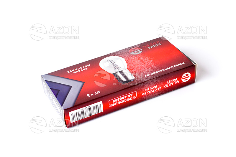 Лампа автомобильная 24V 21/5W BaY15d P21/5W (стоп-сигналы/габариты, фонари заднего хода, задние противотуманные фонари) (2-х контактная) (10 шт.) AG AUTO PARTS Купить Лампа автомобильная 24V 21/5W BaY15d P21/5W (стоп-сигналы/габариты, фонари заднего хода, задние противотуманные фонари) (2-х контактная) (10 шт.) AG AUTO PARTS