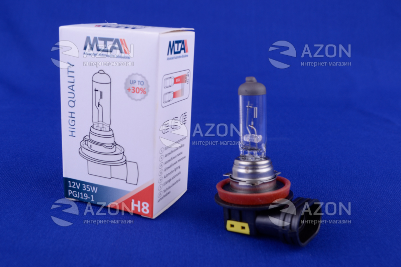 Лампа автомобільна H8 12V 35W PGJ19-1 (протитуманна) MTA Лампа автомобильная H8 12V 35W PGJ19-1 (противотуманная) MTA