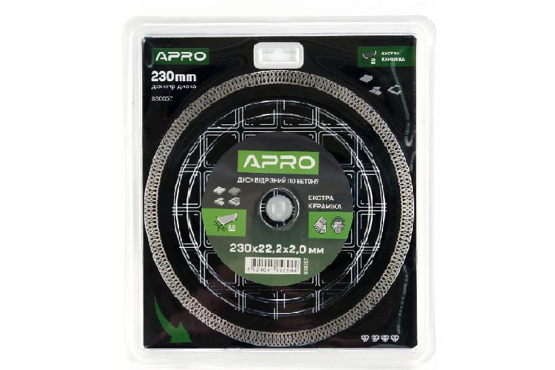 Диск отрезной по бетону Керамика Экстра 230х2.0х22.22 мм 22-24% APRO