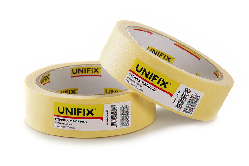 Стрічка клейка малярна 20мм*40м MR-7030472 UNIFIX Лента клейкая малярная 20мм*40м MR-7030472 UNIFIX