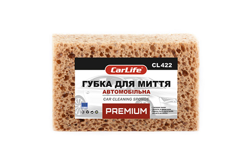Губка для миття авто PREMIUM з великими порами 190x120x70мм, коричнева CL-422 CARLIFE Губка для мытья авто PREMIUM с крупными порами 190x120x70мм, коричневая CL-422 CARLIFE