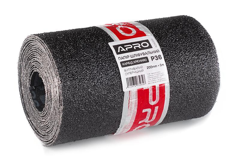 Бумага шлифовальная тканевая Ultra выносливая (карбид кремния) 200мм*5м P36 APRO