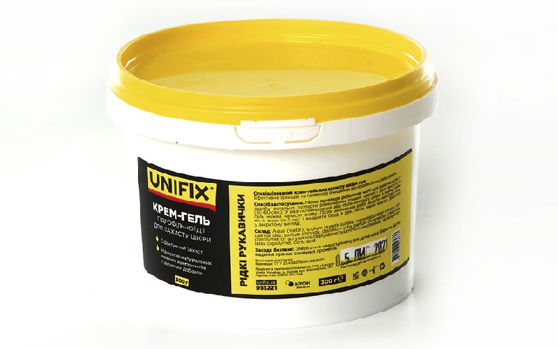 Рідкі рукавички 0,3кг (відерце) UNIFIX Жидкие перчатки 0,3кг (ведерко) UNIFIX
