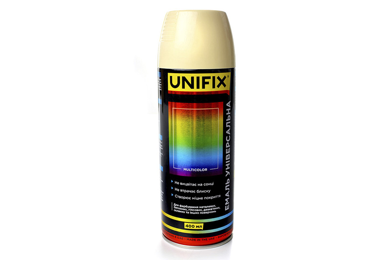 Эмаль универсальная акриловая премиум RAL1001 бежевый глянец 400мл UNIFIX