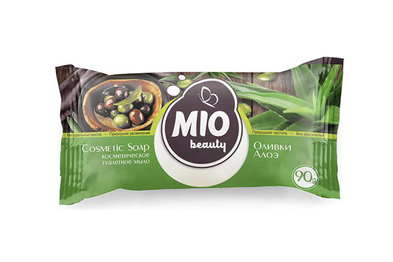 Мило туалетне тверде косметичне Mio Beauty Олівки Алое (90г) Мыло туалетное твёрдое косметическое Mio Beauty Оливки Алоэ (90г)