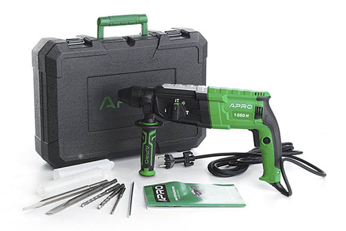 Перфоратор прямий APRO 3,5 Дж, 1050В, SDS+, 1050H, кейс Перфоратор прямой APRO 3,5 Дж, 1050В, SDS+, 1050H, кейс