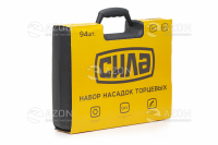 Набор насадок торцевых с трещоткой CrV  1/4, 1/2 (94 шт.) СИЛА