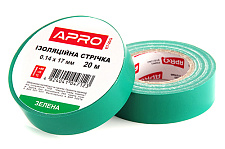 Изоляционная лента зеленая 0.14х17мм 20м (пачка, кратно 10шт) APRO