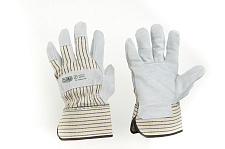 Перчатки комбинированные замшевые р10,5 (цельная ладонь) СИЛА