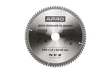 Диск пильный по дереву 230х32(30)х80Т APRO