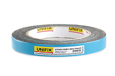 Лента клейкая двухсторонняя на вспененной основе 15мм*5м черная UNIFIX
