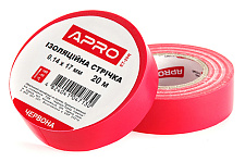 Изоляционная лента красная 0.14х17мм 20м (пачка, кратно 10шт) APRO