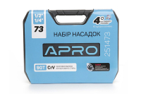 Набор насадок CrV ¼, ½ ( 90Т) (73 шт) APRO