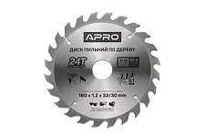 Диск пильный по дереву 180х32(30)х24Т APRO