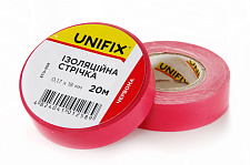 Изоляционная лента красная 0.17х18мм 20м (пачка, кратно 10шт) UNIFIX