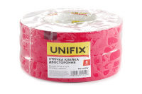 Лента клейкая двухсторонняя на вспененной основе 12мм*10м белая UNIFIX