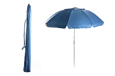 Зонт пляжный с наклоном 2,2м и клапаном усиленный с винтом (28/32) голубой СИЛА