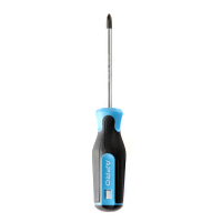 Отвертка крестовая обрезиненная рукоятка CrV PH1x75 (Phillips) APRO