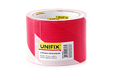 Сигнальная лента 75мм*100м красно-белаяUNIFIX