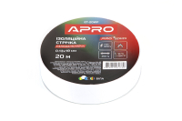 Изоляционная лента белая мат. 0.13х19 мм 20 м (самозагасающая) APRO PRO