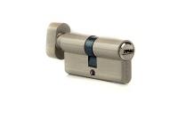 Цилиндр цинковый 60мм 30/30 ключ/вороток, лазерный ключ, цвет SN-никель AURORA
