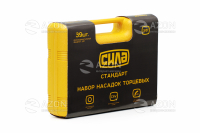 Набор насадок торцевых c трещоткой стандарт CrV 3/8 (40 шт.) СИЛА