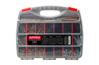 Набір дюбелів і саморізів 3.5–6.0мм та анкери M6–M8 12,5'' APRO Набор дюбелей и саморезов 3.5–6.0мм и анкеры M6–M8 12,5'' APRO