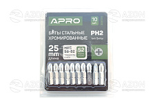 Бита РH2*25мм хром (10шт/уп) APRO